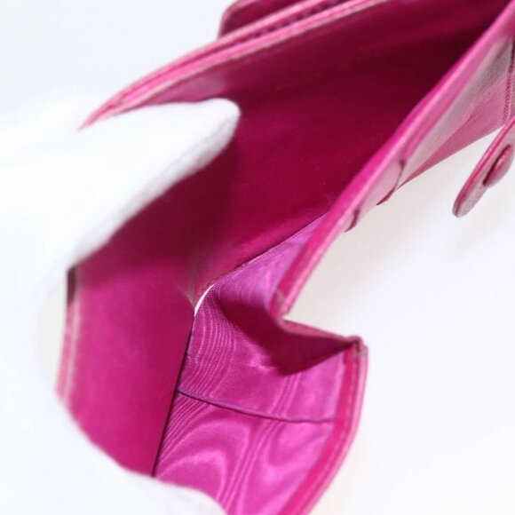 CHANEL Wallet Grained Calf Skin Pink Gold CC Auth 159752 - Picture 13 of 16